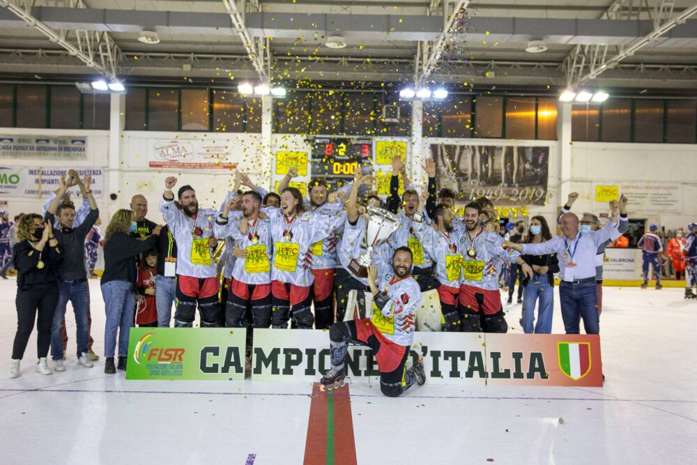 Hockey inline finale Diavoli Vicenza Milano Quanta Gara 5 premiazione