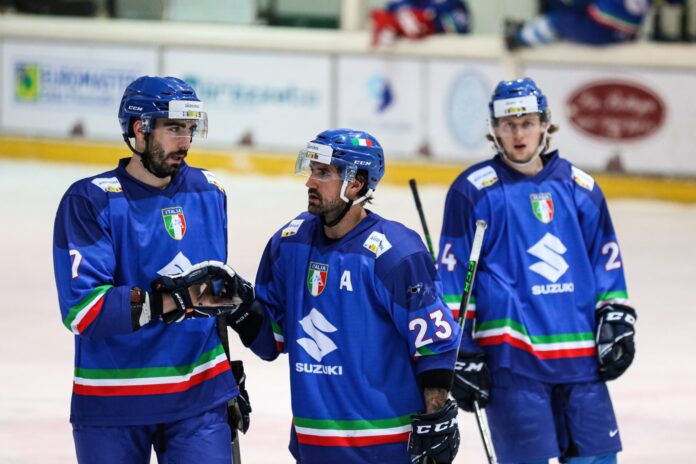 Nazionale hockey ghiaccio Italia Austria Lorenzo Casetti