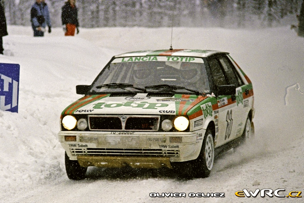 Rally Vittorio Caneva Loris Roggia International Swedish 1987 Lancia Delta HF 4WD