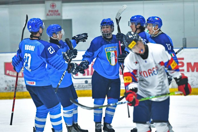 Hockey ghiaccio nazionale Under 20 Mondiali Italia Corea del Sud Michele Forte Filippo Rigoni