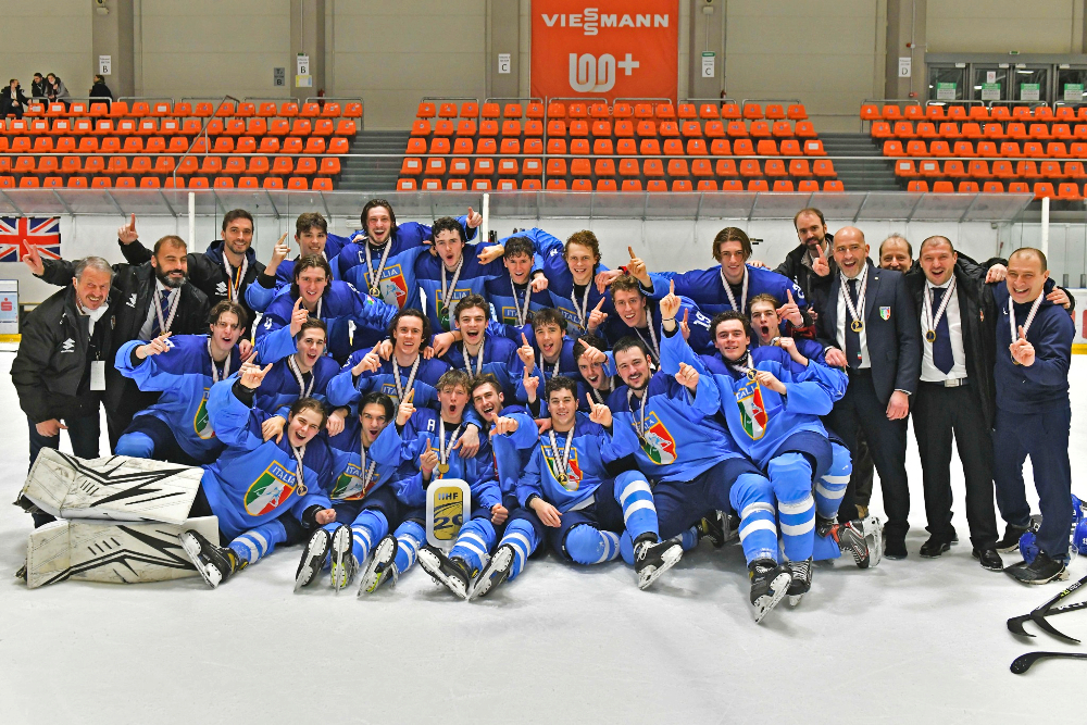 Hockey ghiaccio nazionale Under 20 Mondiali Italia Gran Bretagna medaglie