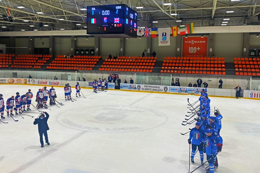 Hockey ghiaccio nazionale Under 20 Mondiali Italia Gran Bretagna risultato