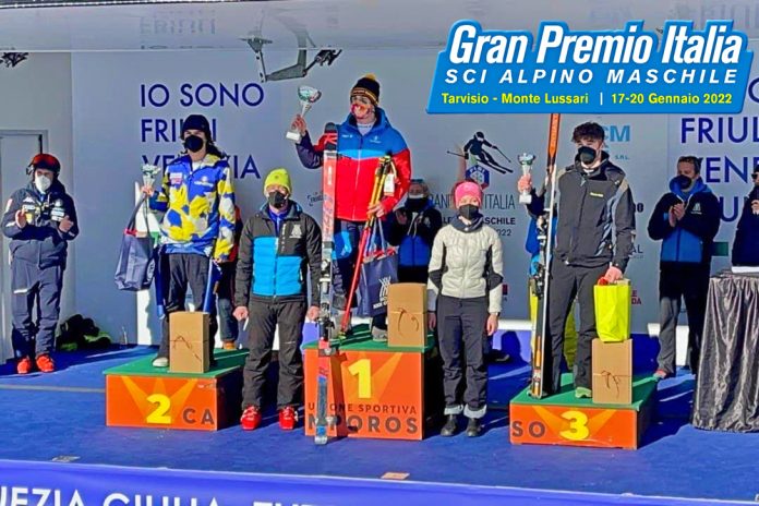 Sci alpino Grand Prix Italia Tarvisio Filippo Sambugaro podio argento