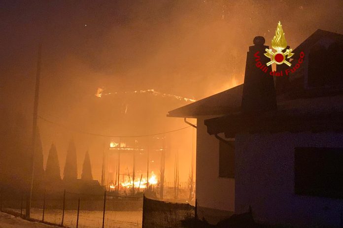 Incendio casa in via Prestinari, Asiago