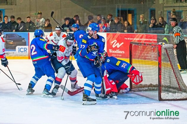 Hockey ghiaccio Gran Bretagna Italia prima Amichevole Lorenzo Casetti difesa