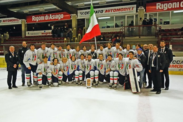 Hockey ghiaccio Mondiali Asiago Under 18 Italia medaglia bronzo squadra