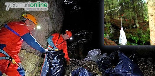 Recuperanti di Montagne Terzo Patrimonio rifiuti Grotta di Fiara