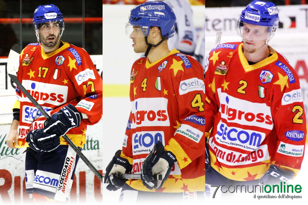 Asiago Hockey: Lorenzo Cassetti, Gregorio Gius and Francesco Forte confirmed in defense