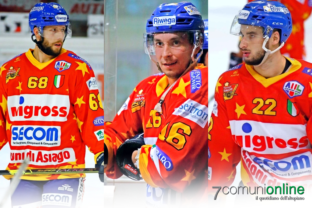 Asiago Hockey offensive innovations: Marchetti, Stefan and Fancos also remain at the Giallorossi.