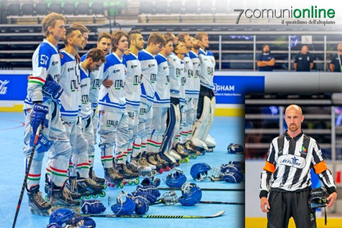 Hockey inline World Games 2022 - squadra Nazionale Italia Azzurri arbitro Michele Slaviero