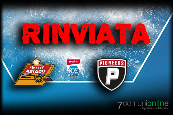 Asiago ICE Hockey League - Pala Hodegart - Rianviata partita contro Pioneers Vorarlberg