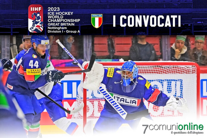Hockey ghiaccio Italia Mondiali Nottingham Inghilterra 2023 - convocati