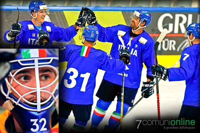 Hockey ghiaccio - amichevole Italia Austria - Justin Fazio MVP