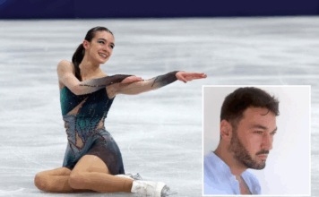 Pattinaggio di figura, Lara Naki Gutmann conquista il podio al Grand Prix de France. Sorride coach Gabriele Minchio